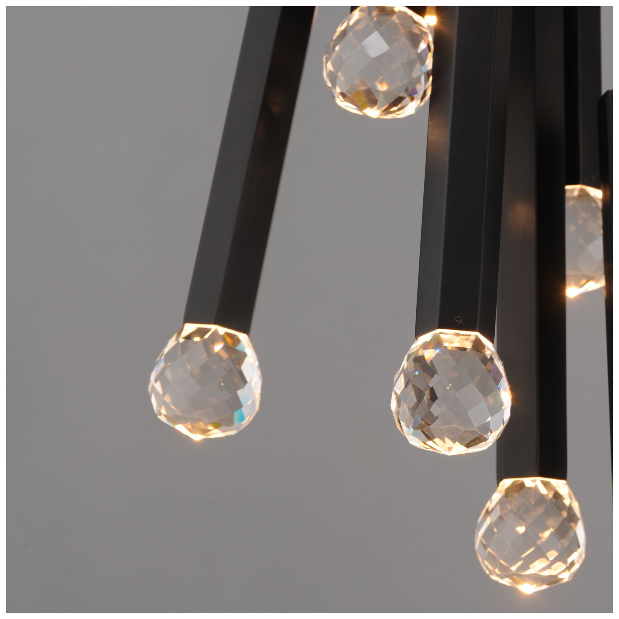 Image 6 ET2 Allumettes 8 1/2" Wide Black 12-Light LED Pendant more views