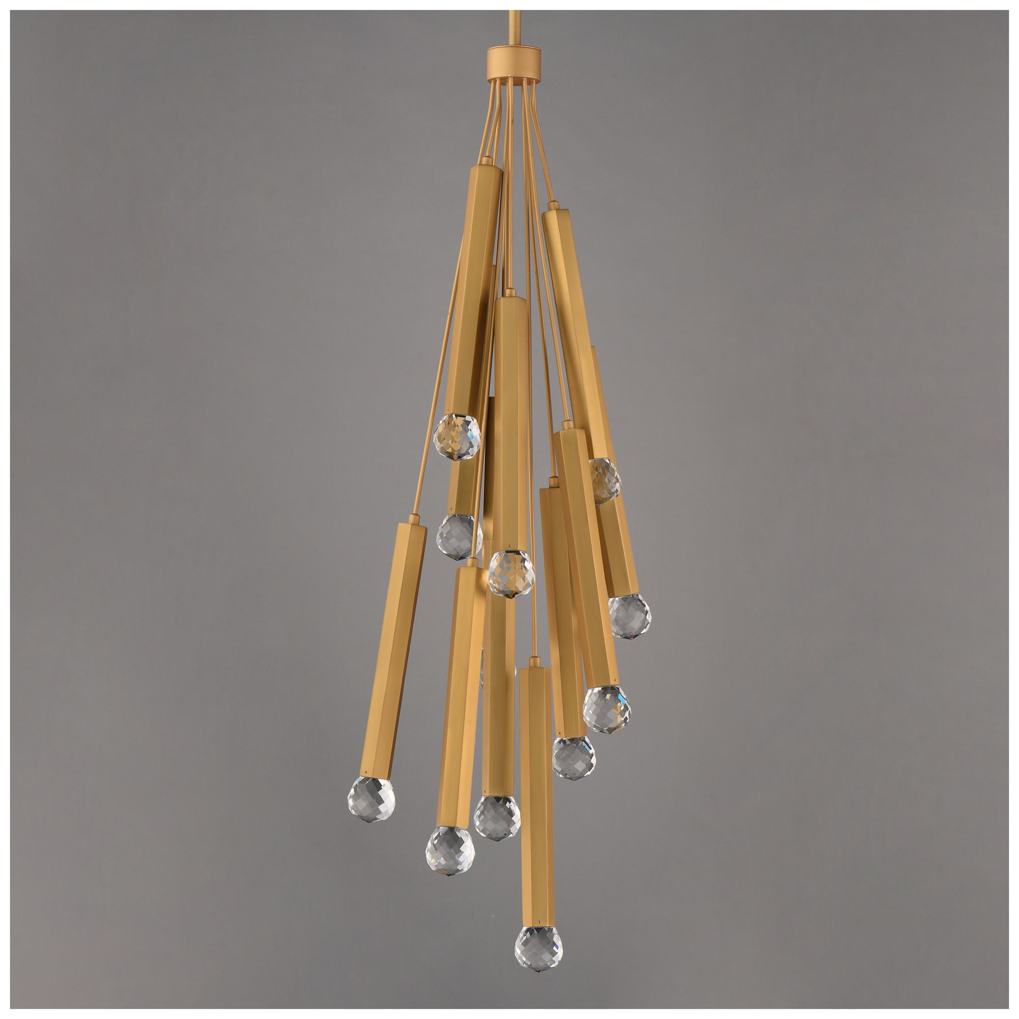 Image 3 ET2 Allumettes 8 1/2" Wide Gold 12-Light LED Pendant more views