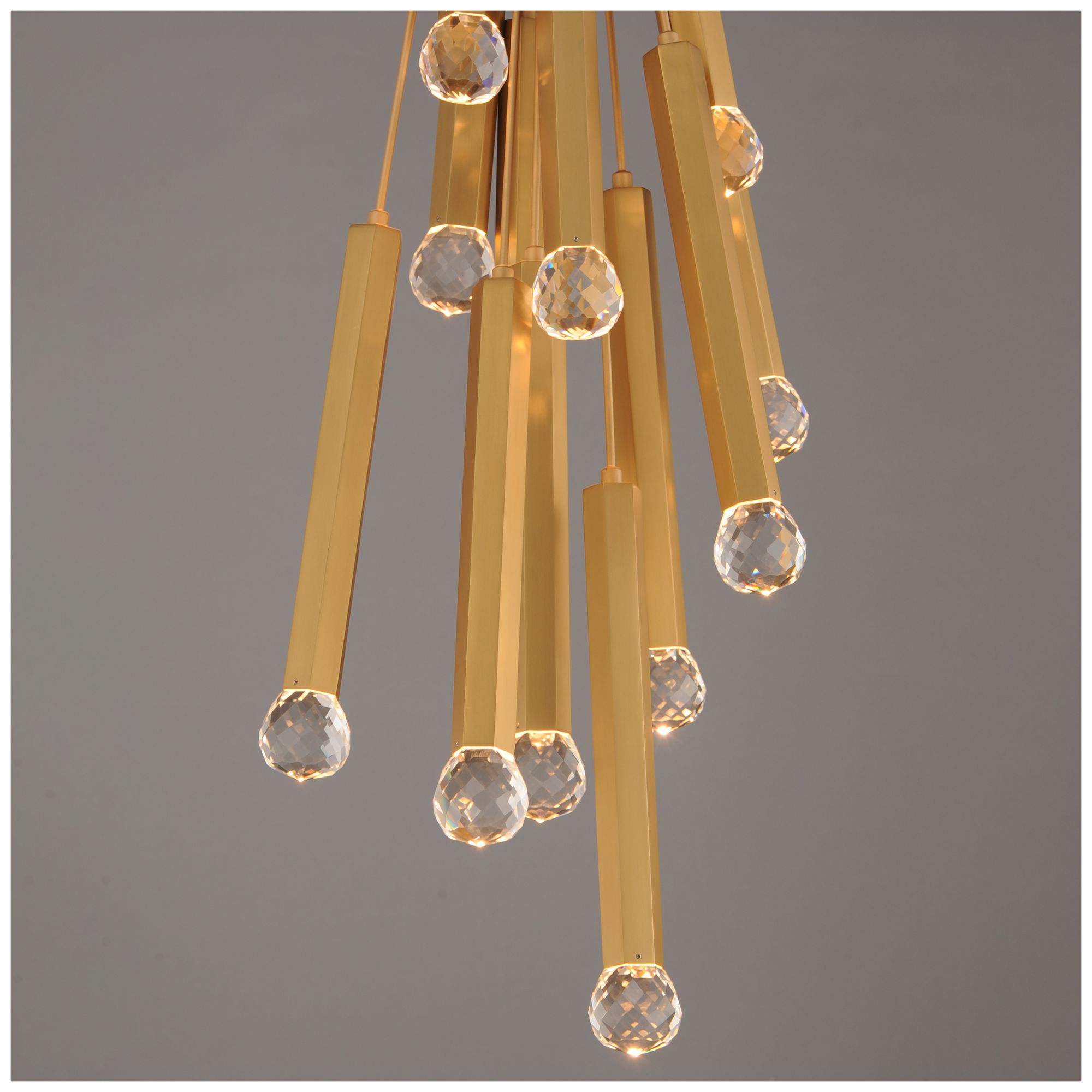 Image 5 ET2 Allumettes 8 1/2" Wide Gold 12-Light LED Pendant more views