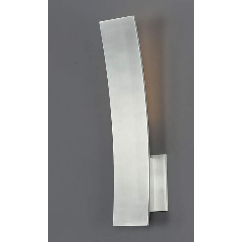 Image 2 ET2 Alumilux 16" High Satin Aluminum LED Curved Sconce more views