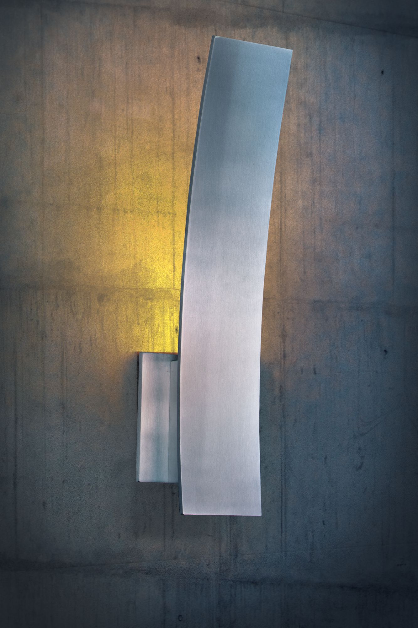 Image 5 ET2 Alumilux 16" High Satin Aluminum LED Curved Sconce more views