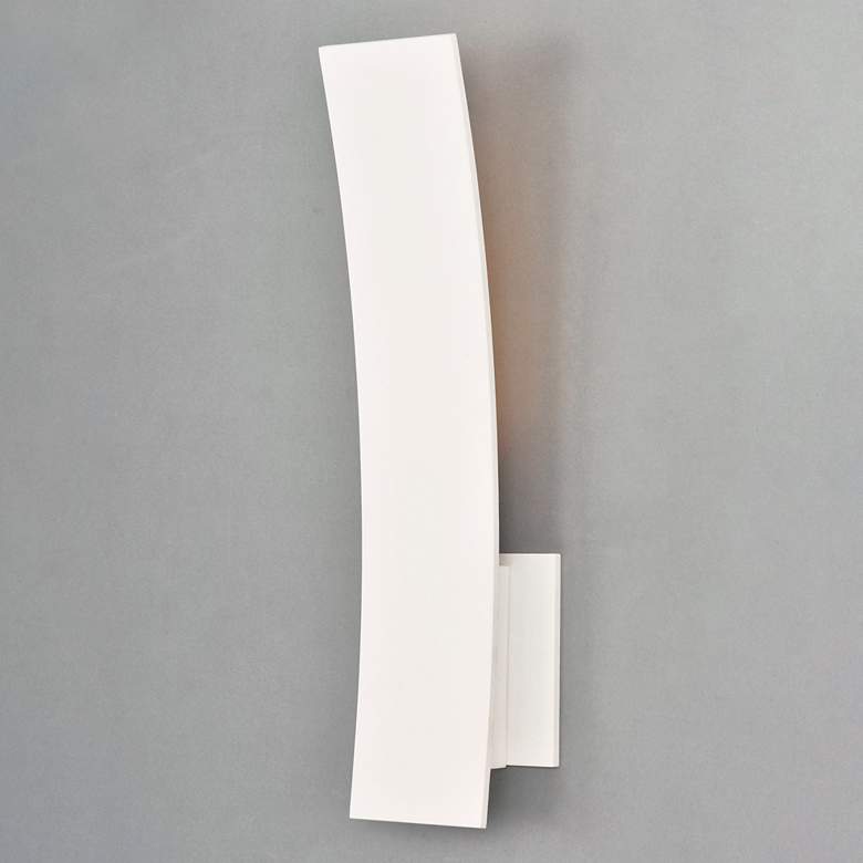 Image 3 ET2 Alumilux 16" High White Tall Curved LED Sconce more views