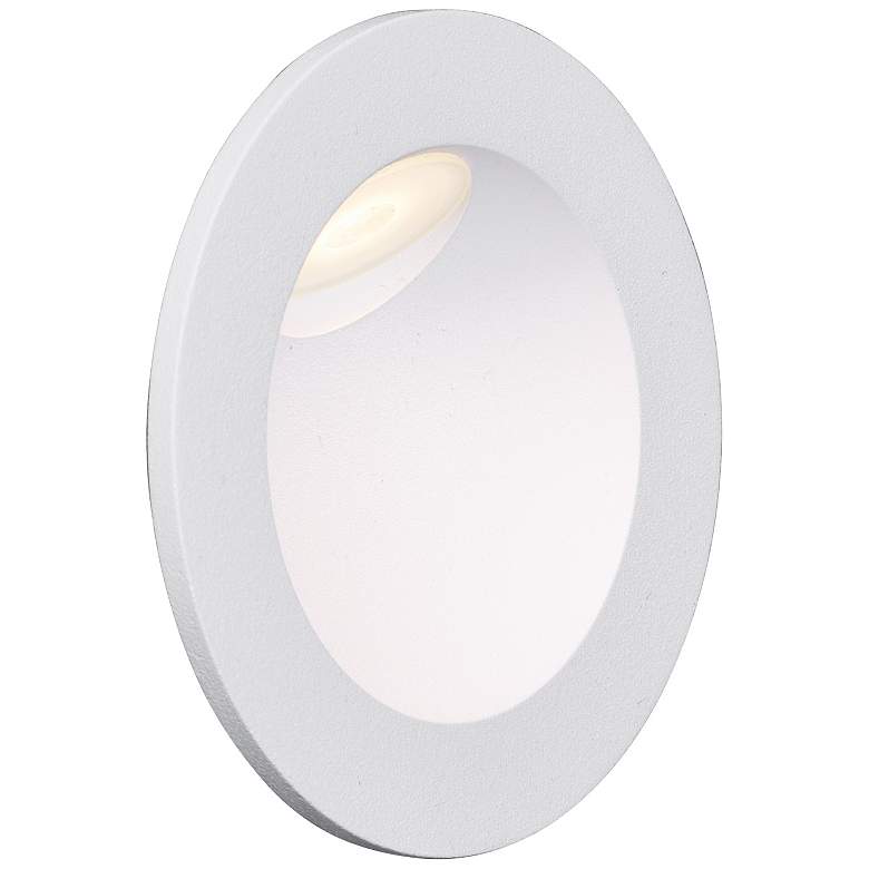 Image 1 ET2 Alumilux 3 1/4 inch Round White Low Voltage LED Step Light
