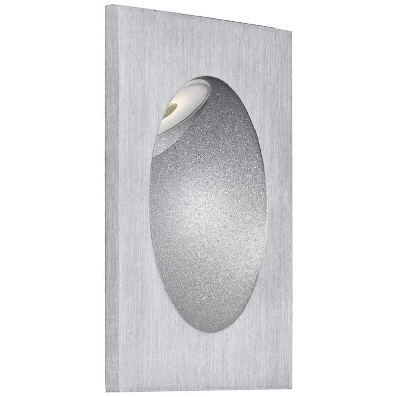 Image 1 ET2 Alumilux 3 1/4" Square Satin Aluminum LED Step Light