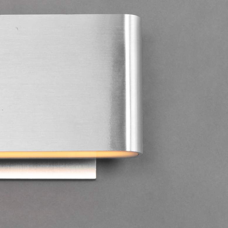 Image 6 ET2 Alumilux 6 3/4" Wide Satin Aluminum LED Sconce more views