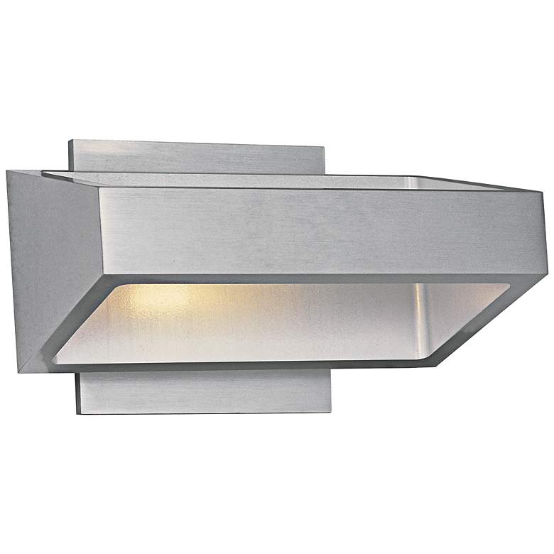 Image 1 ET2 Alumilux 7 1/4" Wide Satin Aluminum LED Sconce