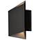 ET2 Alumilux 7" Wide Modern Black Faceted LED Outdoor Wall Sconce