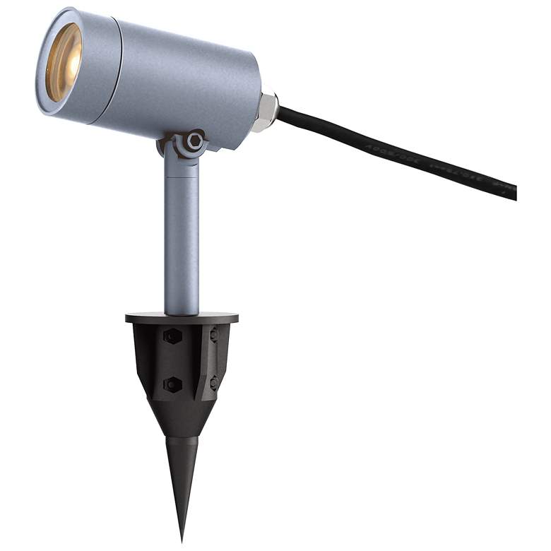 Image 1 ET2 Alumilux 8" High Satin Aluminum LED Pathway Spot Light