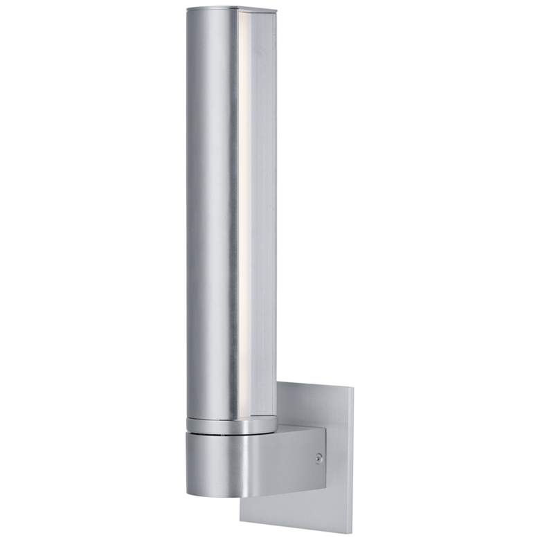 Image 1 ET2 Alumilux AL 15 1/4 inch High Satin Aluminum LED Wall Sconce