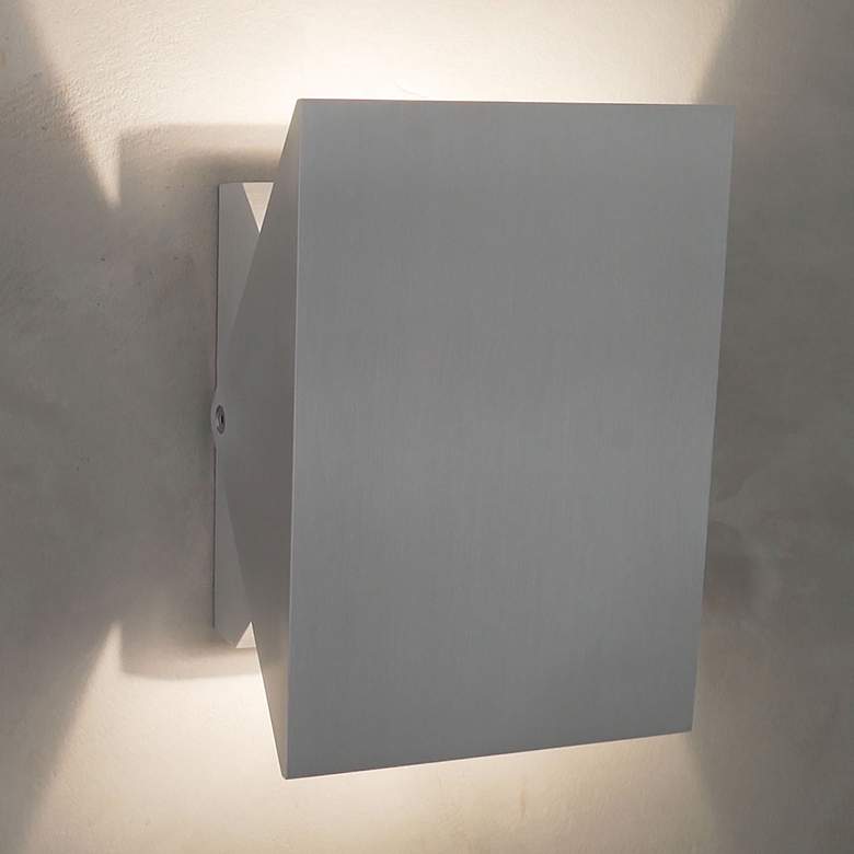 Image 1 ET2 Alumilux AL 7"H Satin Aluminum LED Outdoor Wall Light