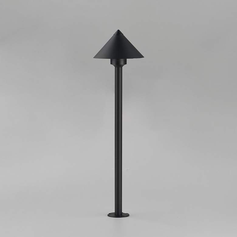 Image 2 ET2 Alumilux: Landscape 21 3/4" High Blakc Cone Light more views