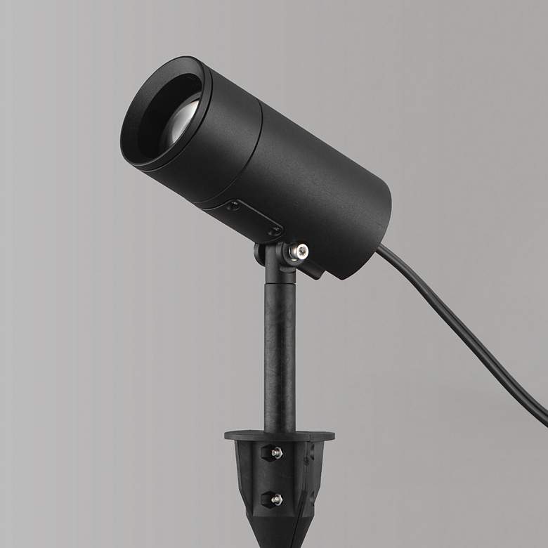 Image 2 ET2 Alumilux Landscape 8" High Black Spot Spotlight w/ CCT and Beam more views