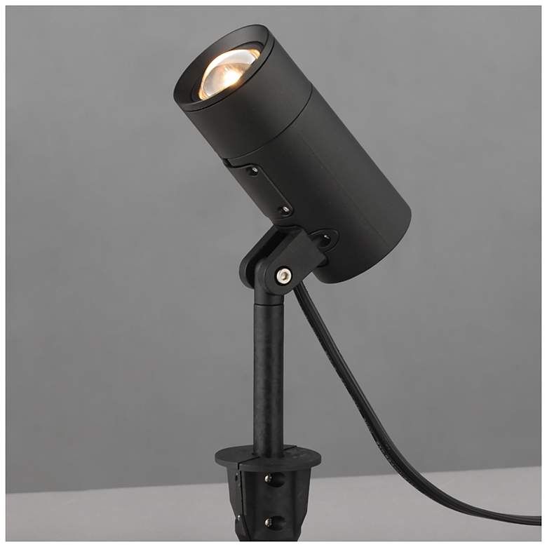 Image 3 ET2 Alumilux Landscape 9" High Black Spotlight w CCT and Beam more views