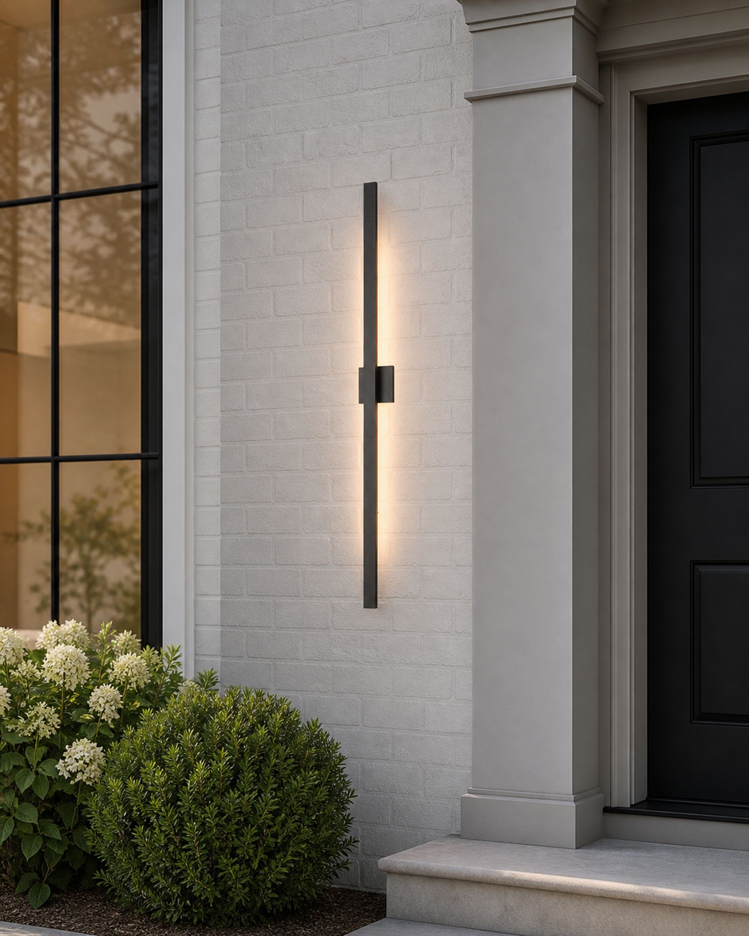ET2 Alumilux Line 51" High Black LED Outdoor Wall Light in scene
