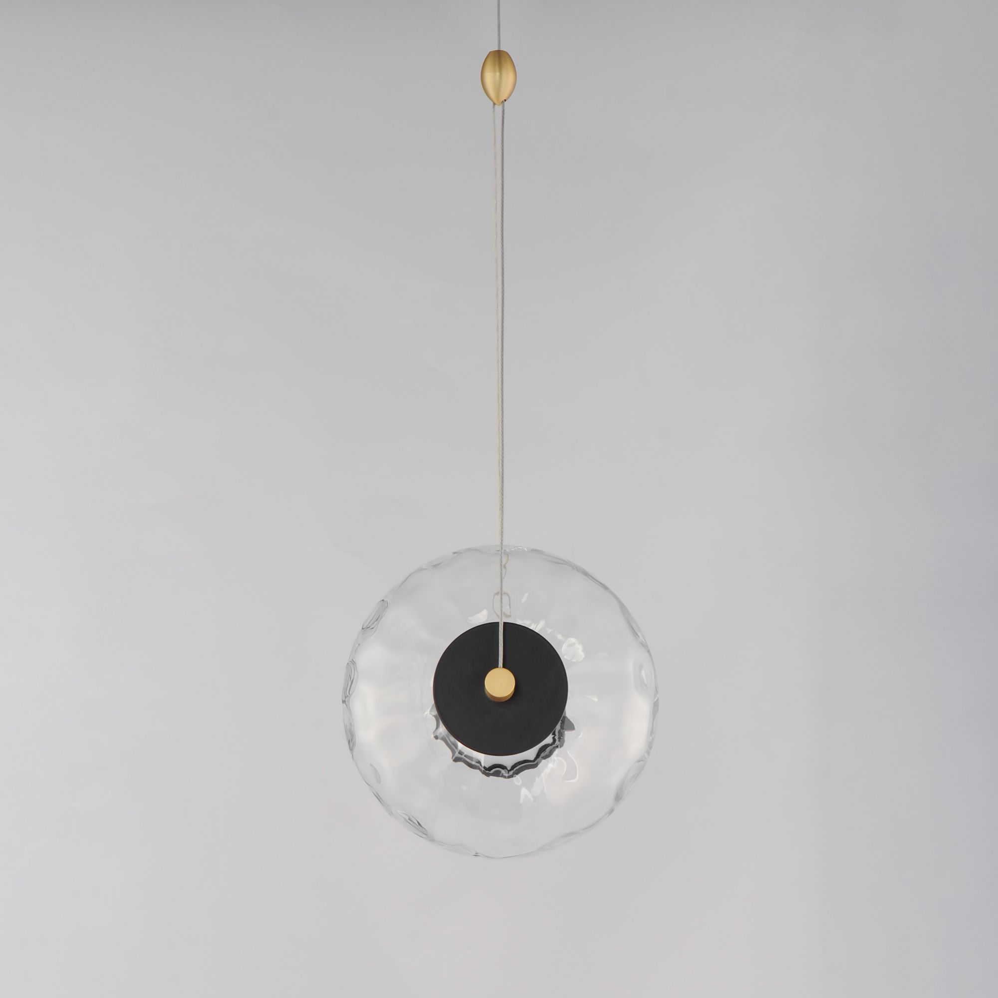 Image 2 ET2 Amulet 8 1/2"W Black and Brass 1-Light LED Mini Pendant more views