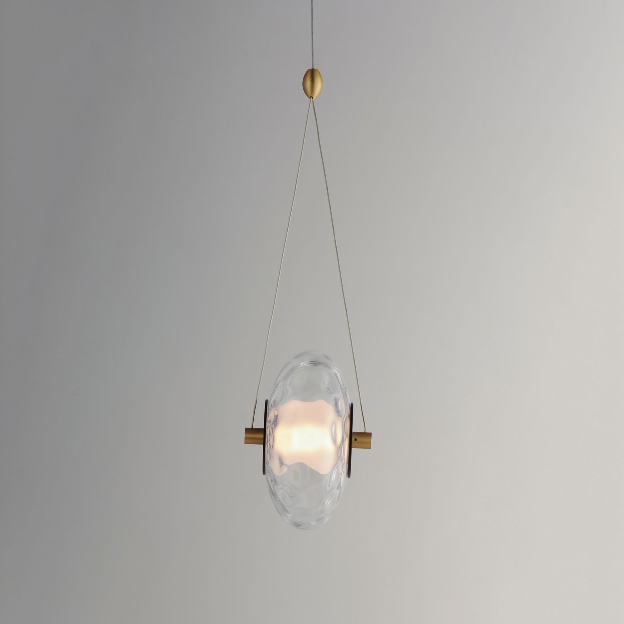 Image 3 ET2 Amulet 8 1/2"W Black and Brass 1-Light LED Mini Pendant more views