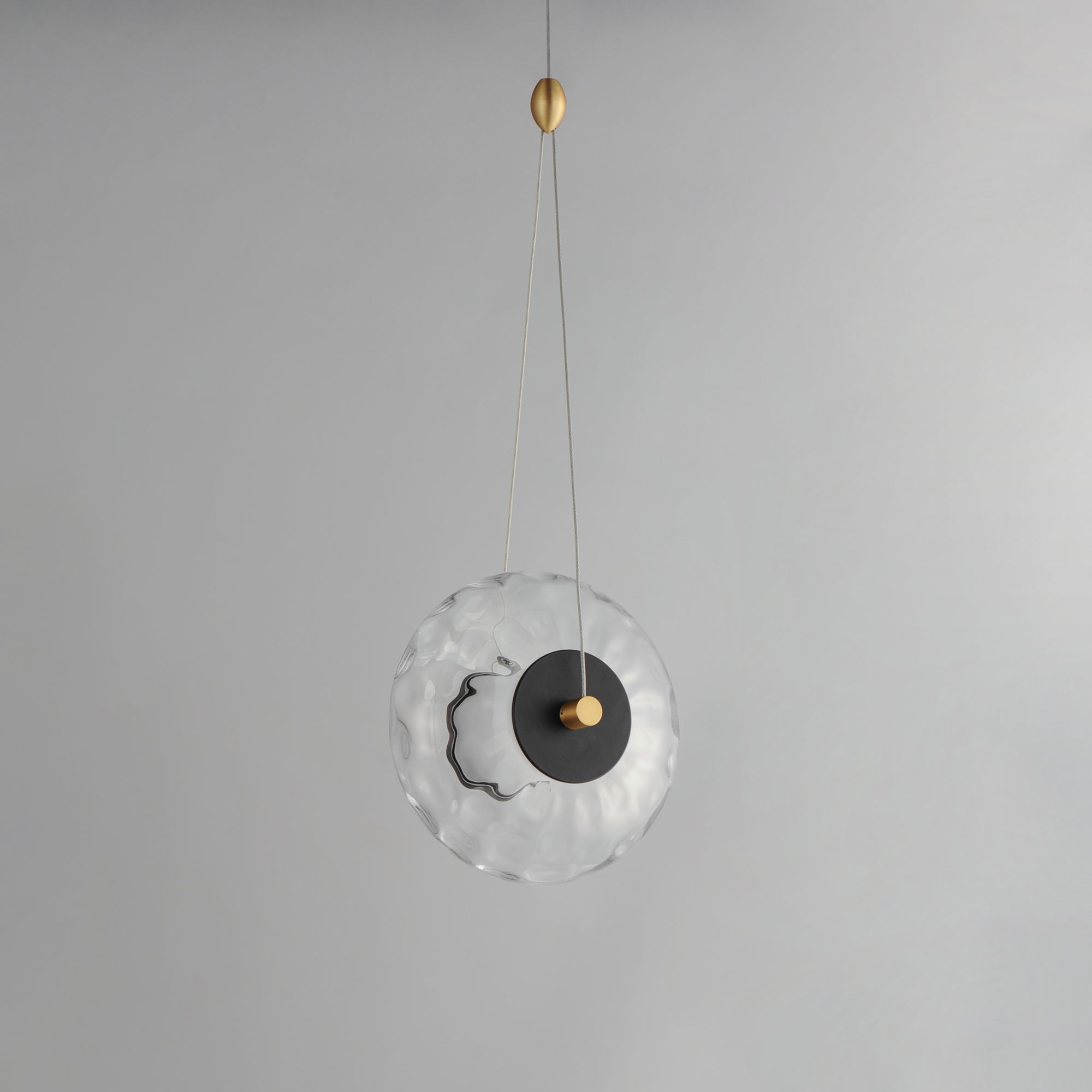 Image 4 ET2 Amulet 8 1/2"W Black and Brass 1-Light LED Mini Pendant more views