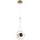 ET2 Amulet 8 1/2"W Black and Brass 3-Light LED Mini Pendant
