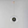 2_ET2 Amulet 8 1/2"W Black and Brass 3-Light LED Mini Pendant more views