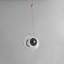 4_ET2 Amulet 8 1/2"W Black and Brass 3-Light LED Mini Pendant more views