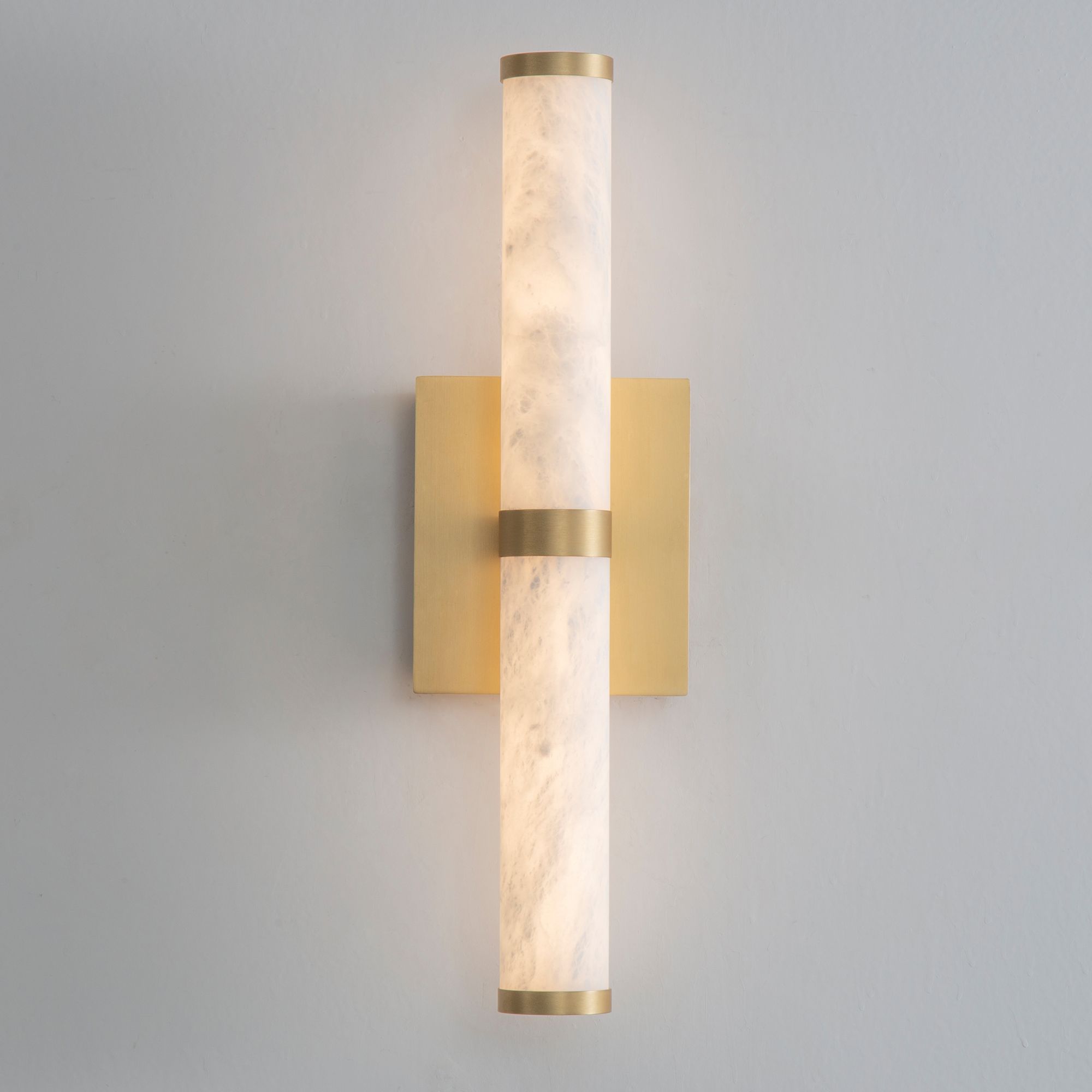 Image 3 ET2 Aragon 17 1/4"H Gold and White 2-Light LED Wall Sconce more views