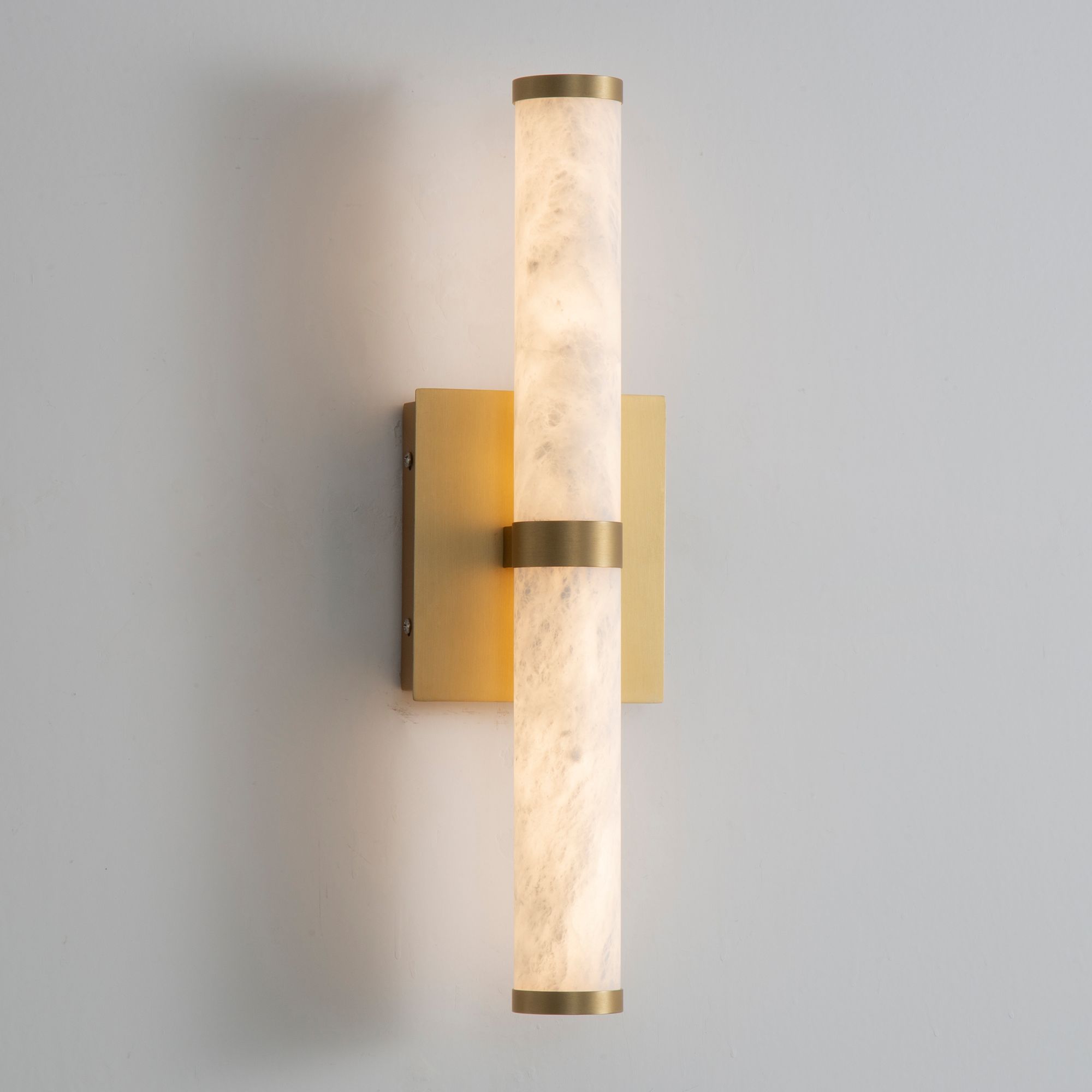 Image 4 ET2 Aragon 17 1/4"H Gold and White 2-Light LED Wall Sconce more views
