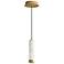 ET2 Aragon 9" White Alabaster/Gold LED Pendant