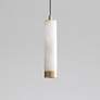 4_ET2 Aragon 9" White Alabaster/Gold LED Pendant more views