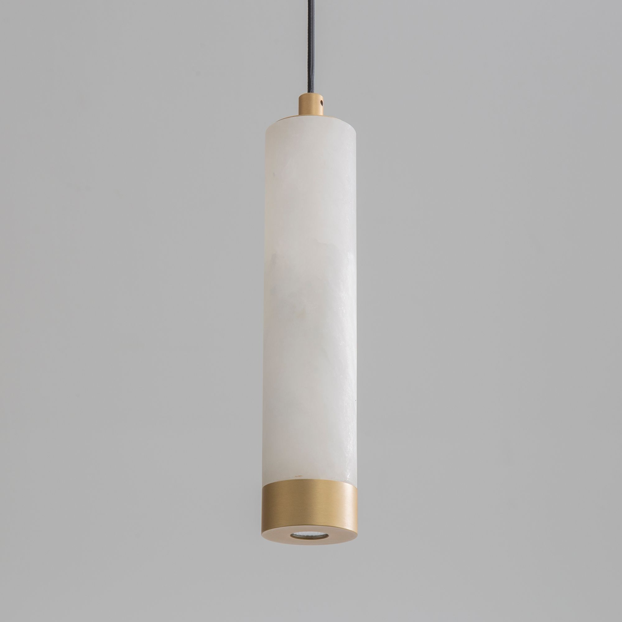 ET2 Aragon 9" White Alabaster/Gold LED Pendant