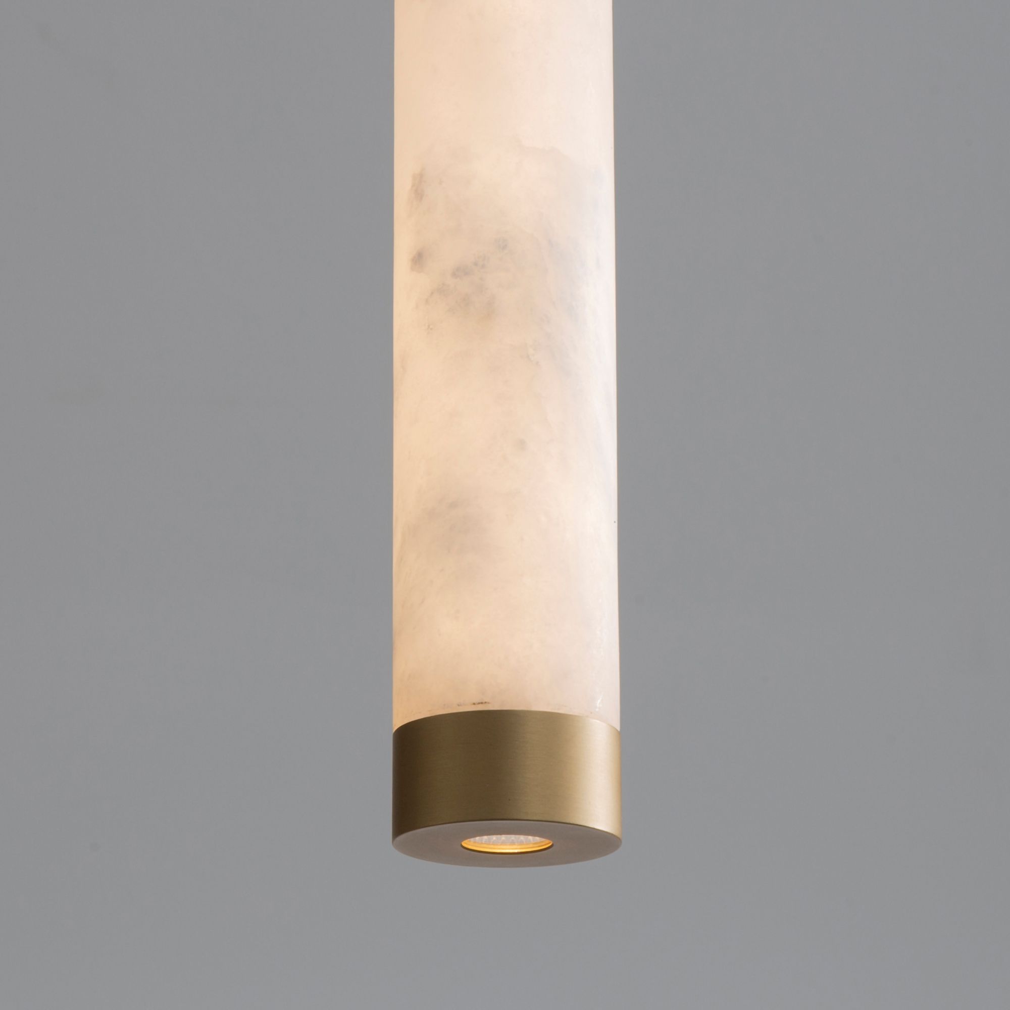 ET2 Aragon 9" White Alabaster/Gold LED Pendant