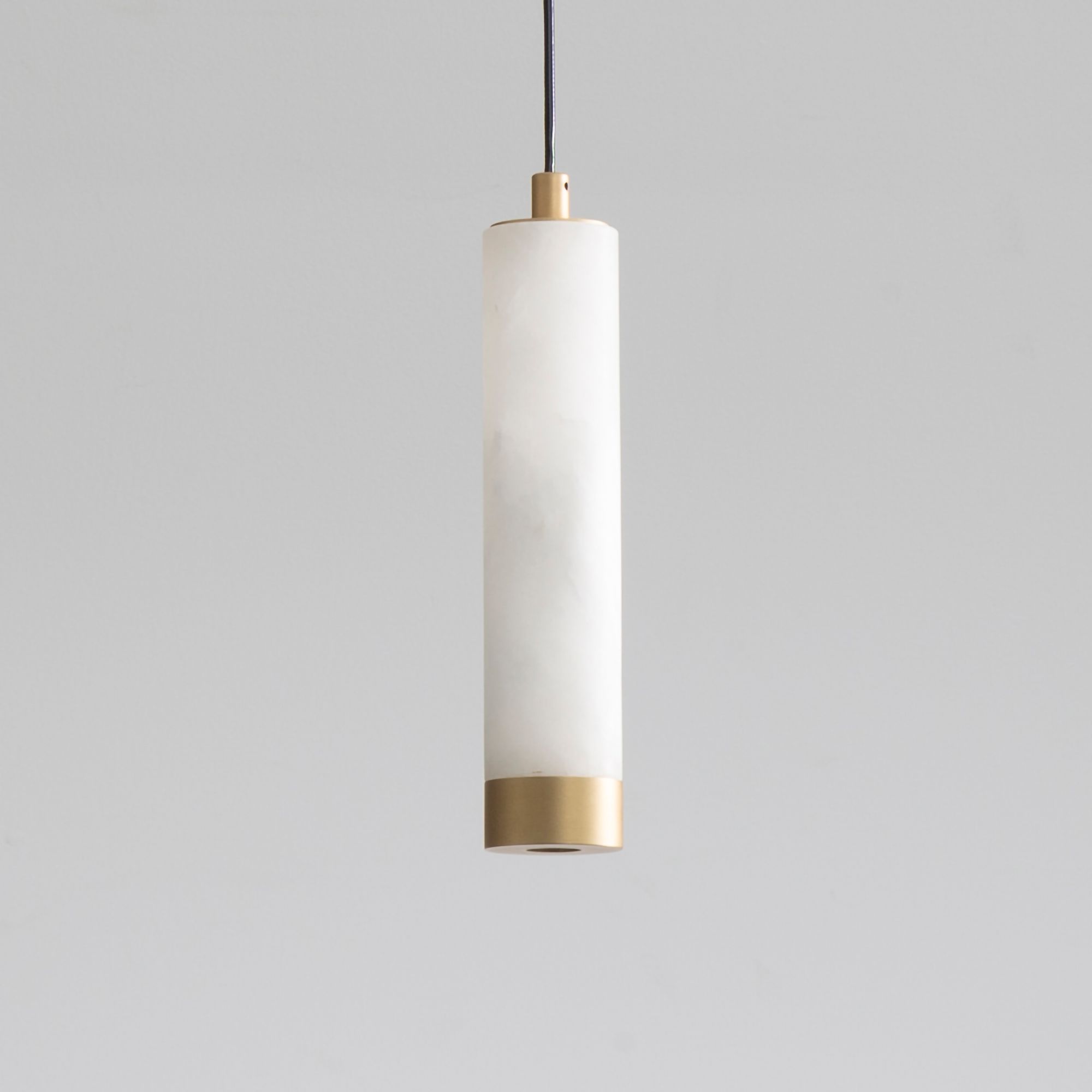 ET2 Aragon 9" White Alabaster/Gold LED Pendant