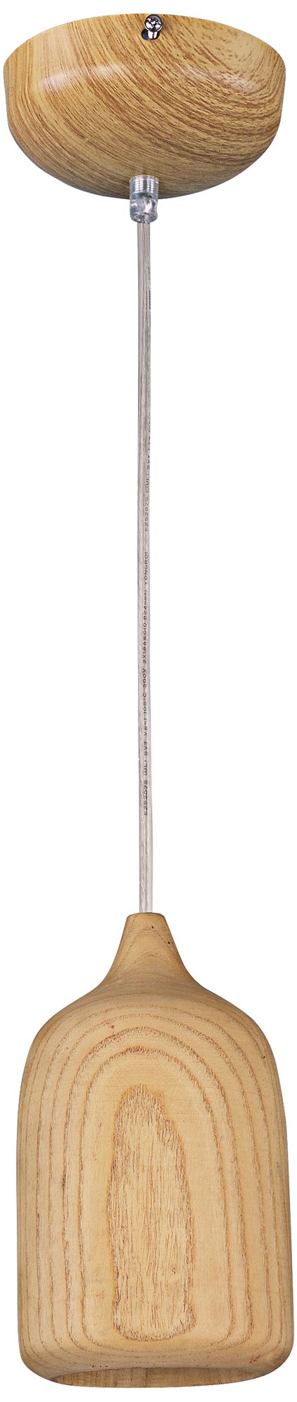 ET2 Arhaus 5 1/2"W Natural Wood Cylinder LED Mini Pendant