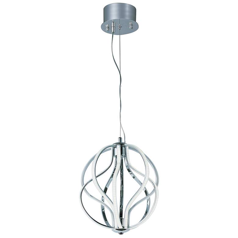 Image 1 ET2 Aura 12" Wide Polished Chrome LED Mini Pendant