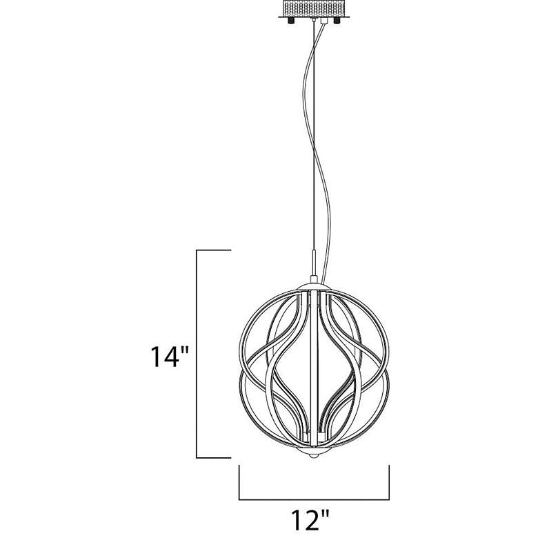 Image 2 ET2 Aura 12" Wide Polished Chrome LED Mini Pendant more views