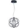 ET2 Aura 17" Wide Black LED Orb Pendant Light