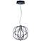 ET2 Aura 17" Wide Black LED Orb Pendant Light