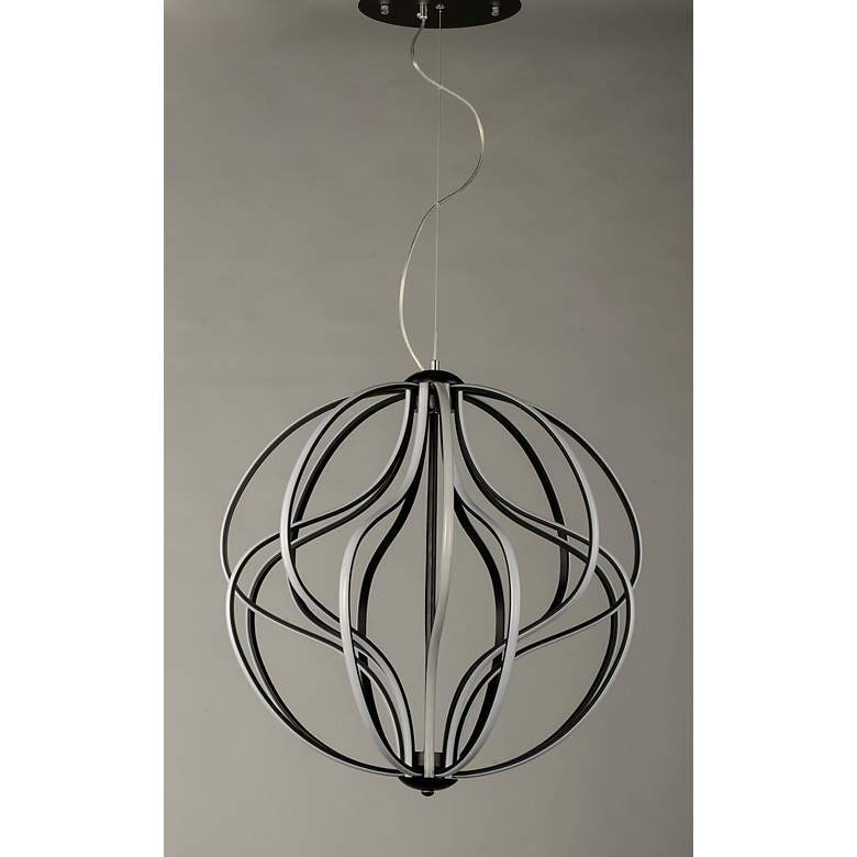 Image 3 ET2 Aura 24" Wide Black LED Pendant Light more views