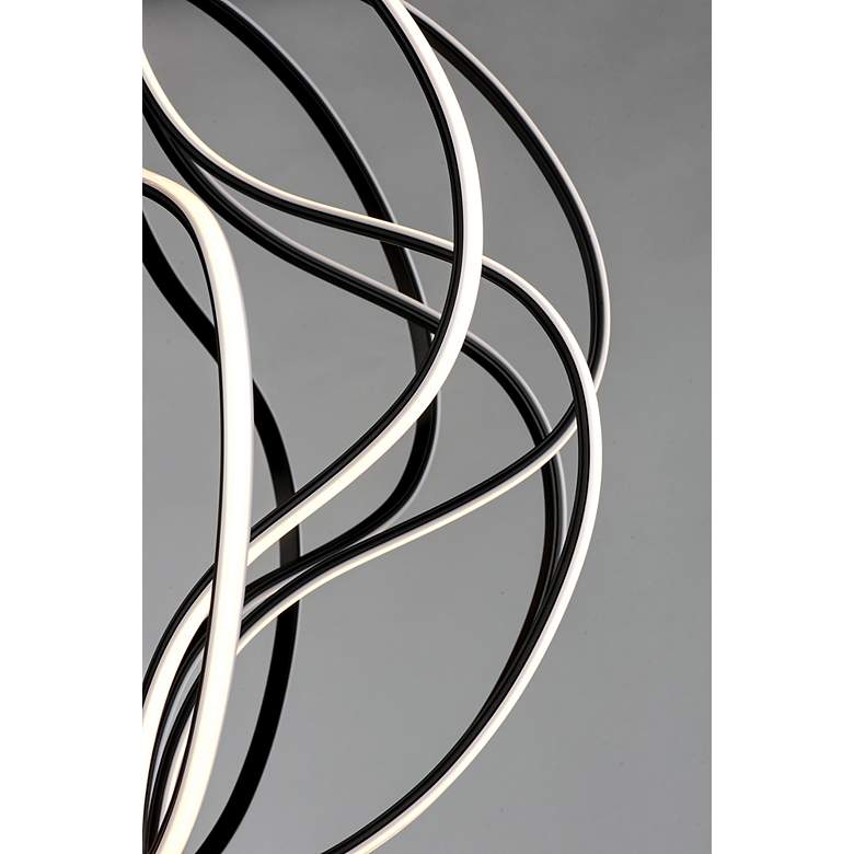 Image 4 ET2 Aura 24" Wide Black LED Pendant Light more views