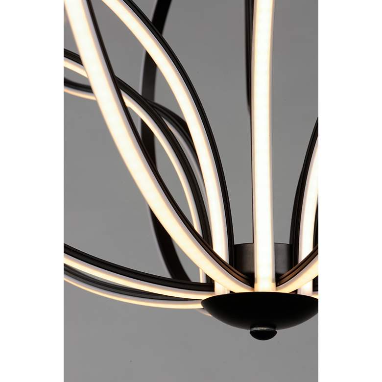 Image 5 ET2 Aura 24" Wide Black LED Pendant Light more views