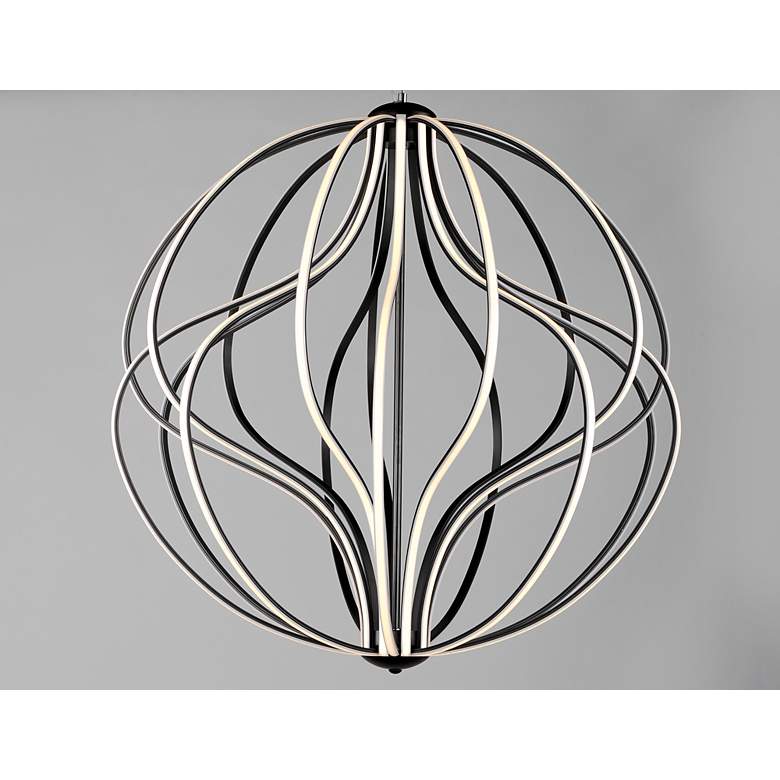 Image 6 ET2 Aura 24" Wide Black LED Pendant Light more views