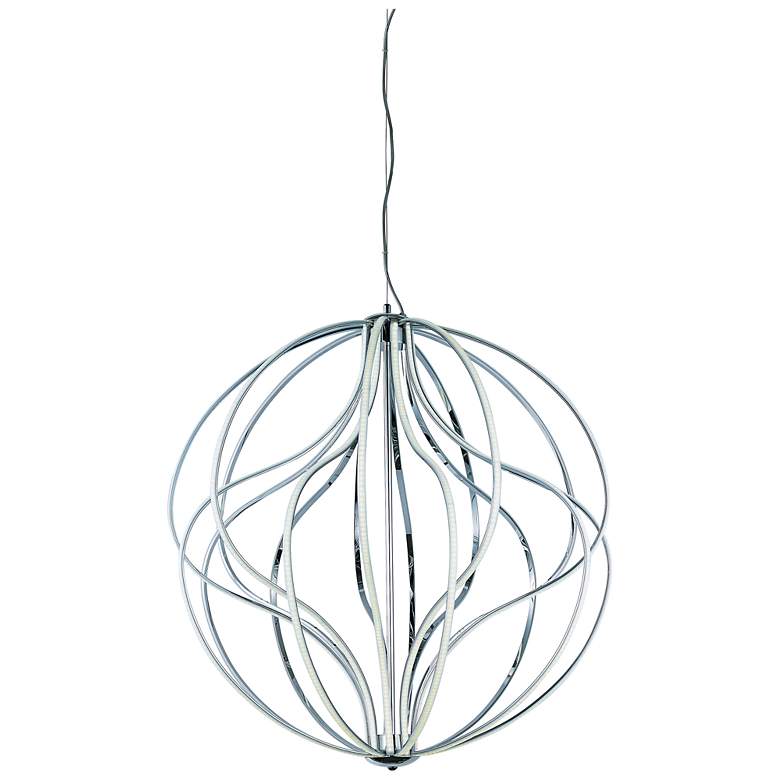 Image 2 ET2 Aura 31" Wide Polished Chrome LED Pendant Light