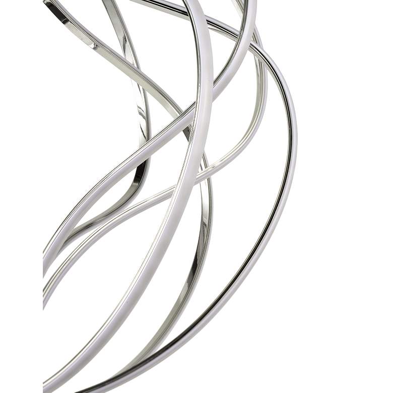 Image 4 ET2 Aura 31" Wide Polished Chrome LED Pendant Light more views