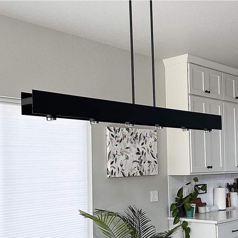 Image 1 ET2 Beam 54" Wide Black LED Linear Pendant