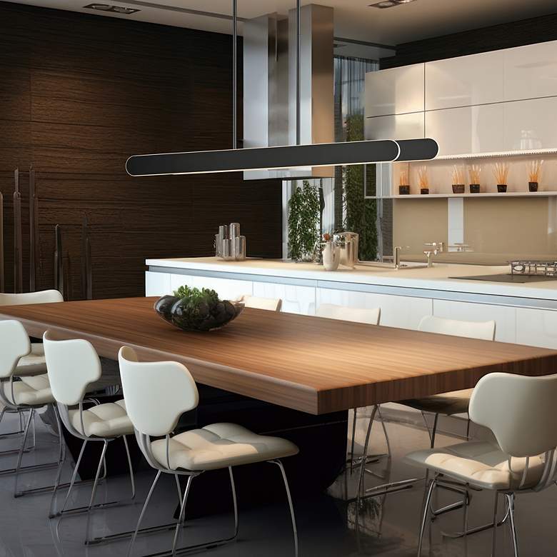 Image 5 ET2 Belt 60" Wide Black Adjustable Linear Pendant more views