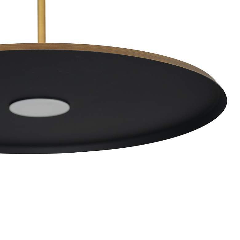 Image 3 ET2 Berliner 19 3/4" Wide Antique Brass LED Pendant Light more views