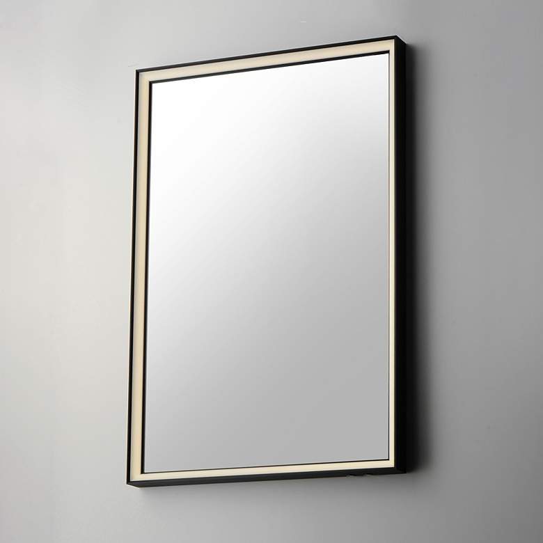 Image 1 ET2 Bevel 24"x30" Brushed Black LED Mirror