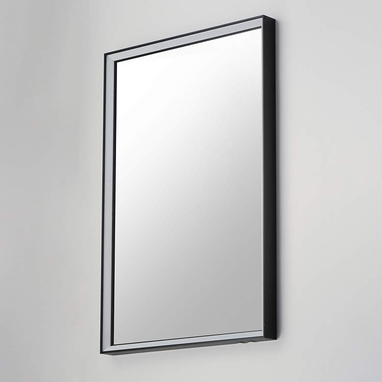 Image 3 ET2 Bevel 24"x30" Brushed Black LED Mirror more views