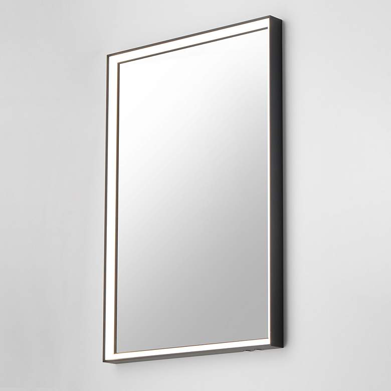 Image 4 ET2 Bevel 24"x30" Brushed Black LED Mirror more views