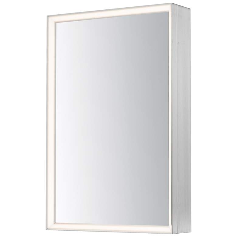 Image 1 ET2 Bevel 24" x 36" Satin Nickel Medicine Cabinet LED Mirror-3000K