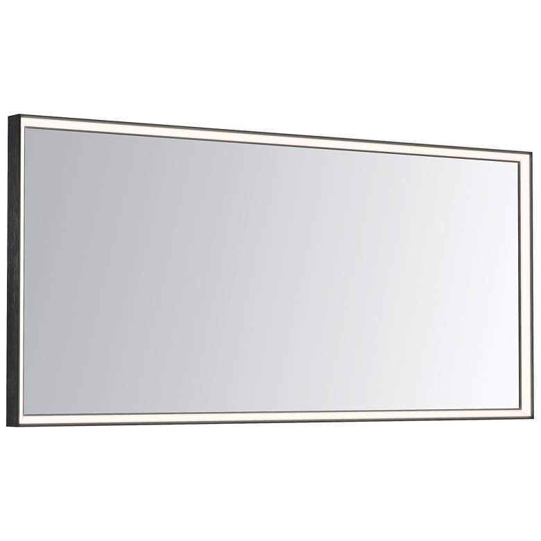 Image 1 ET2 Bevel Brushed Black 60" x 28" LED Wall Mirror